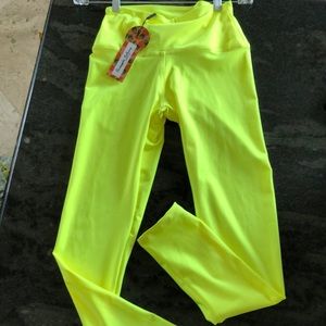 Neon workout pants